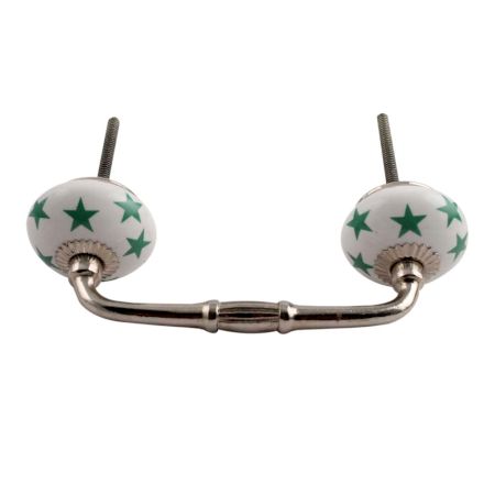 Sea Green Star Ceramic Bridge Handle